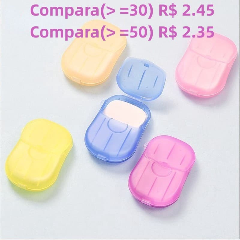 (Atacado) Papel De Sabonete Descartável Portátil Para Viagem/Ar Livre/Esponja Lavar As Mãos