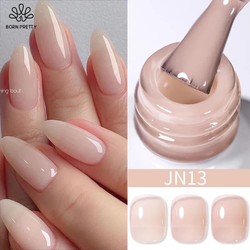 BORN PRETTY Gel De Unhas Semi-Transparente Nude Color Verniz De Francês Rosa Molho UV LED Para