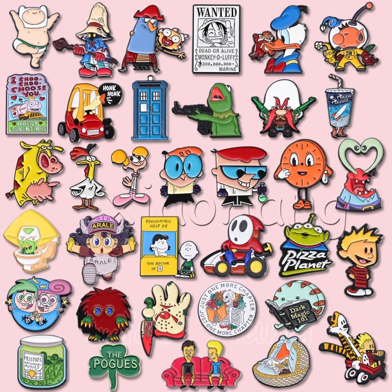 Desenho Animado Jogo De Aventura Esmalte Alfinetes Broches De Broche De Animais Bonitos Anime Filme TV Lapela Crachás Jóias Presentes Para Amigos