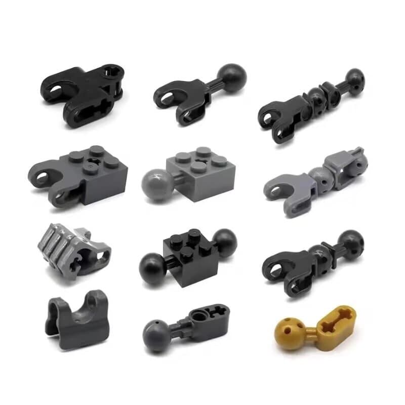 Moc Pequenos blocos de construção de partículas 17114 92013 57909 93575 61053 90630 90623 74261 90622 90616 Peças da armação da junta Mecha
