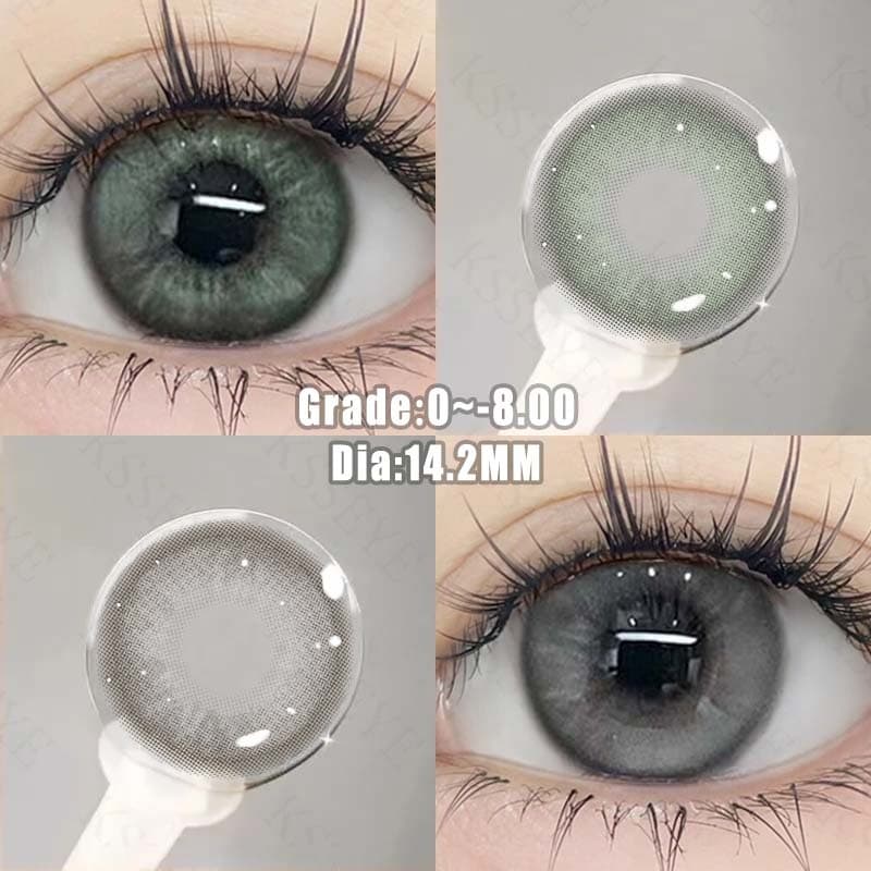 KSSEYE 1 Par Myopia Lentes De Contato Macias 14,2mm Colorido Com Maquiagem De Olhos Confortável Presente Gratuito