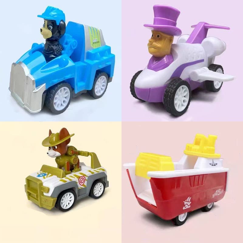 Brinquedos Educativos Para Carros Novos PAW Patrol Pull back car Rex Sr . han Tracker Modelo Criança