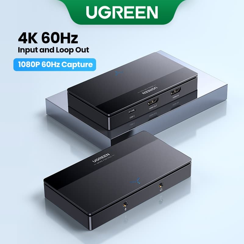 Placa De Captura De Vídeo Ugreen 4K60Hz USB C HDMI Para Transmissão Ao Vivo , Gravação Macbook Windows Linux Android