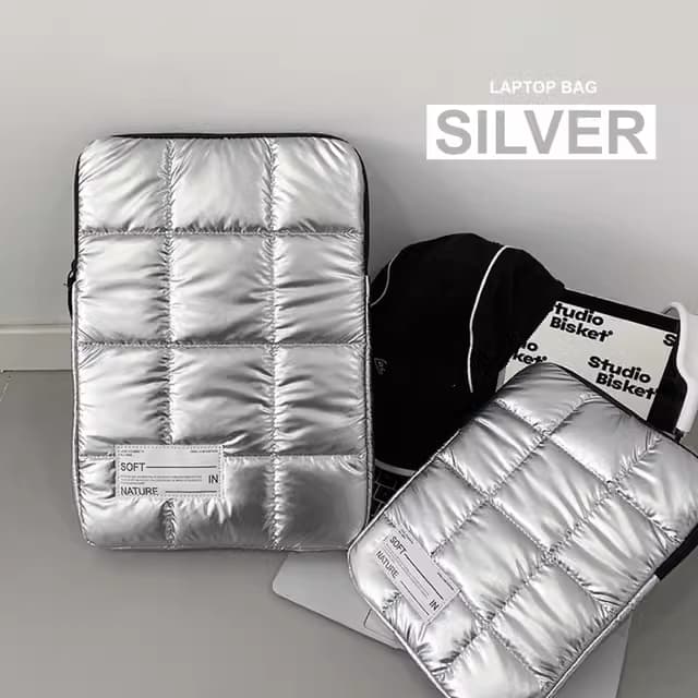 Bolsa Para Laptop Nova Moda Ins Acolchoada Capa Protetora De Comprimidos Macia À Prova De Choque Adequada 9-15 Polegadas