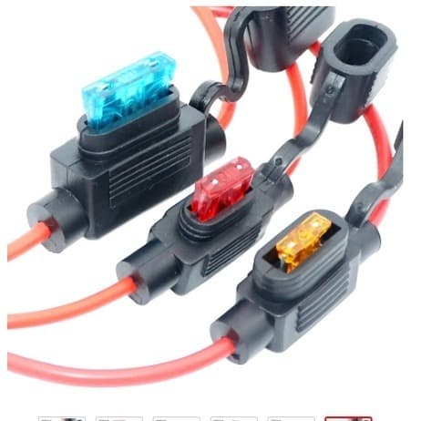 Porta Fusíveis Automático Médio À Prova D'água 16AWG E Fusível De Lâmina De Carro 2A 3A 5A 7.5A 10A 15A 20A 25A 30A 40A Padrão