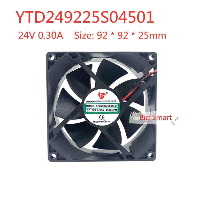 1 pc YTD249225S04501 DC 24V 0.3A Ventilador Conversor De Freqüência 92 * 25mm