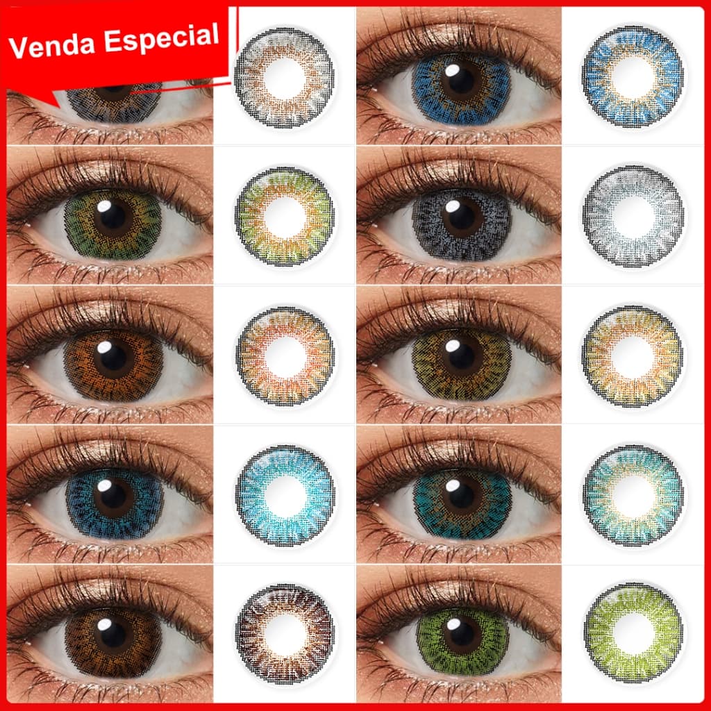 Lentes De Contato Coloridas Magister siam Abertura Macia natural 14.2mm 1 Par