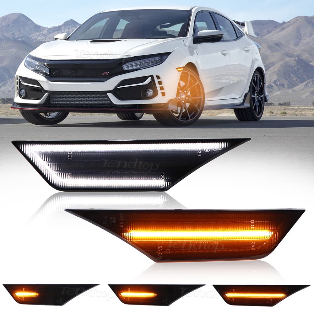 2 PçsLâmpada De Sinal Volta Lateral LED Dinâmico De Luz Marcador Para Honda Civic 10th Gen 2016-2021