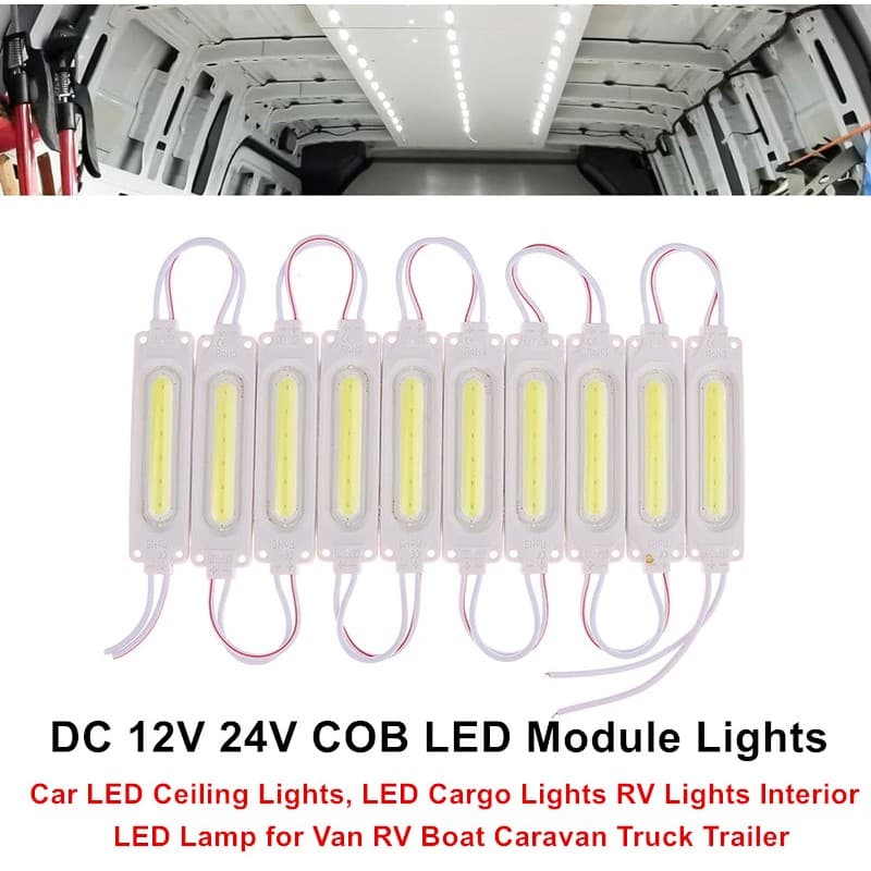 DC12V Ou DC24V COB LEDs Van Kits De Luz Interna , Lâmpada De Teto De Módulo LED Para Caminhão De Carro , Veículos Automo