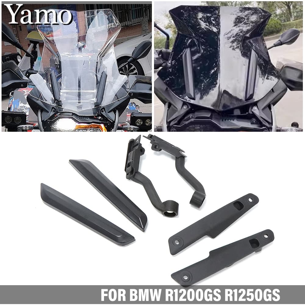 Para BMW R1200GS R1250GS ADV 2014-2023 Pára-Brisas Dianteiro Com Suporte De Elevação Do