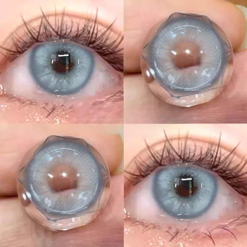 Yimeixi Simulação De Lentes De Contato Verdes Íris Híbrida 0 Grau 14,2mm natural 1Ano Usar Cosmético