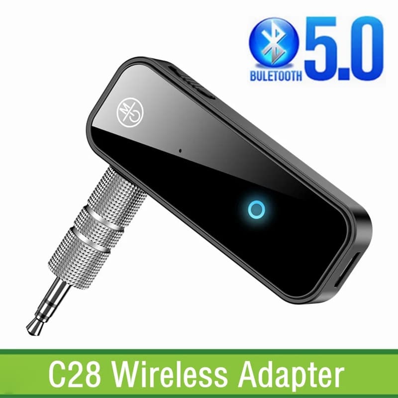 C28 Transmissor Receptor Bluetooth 5.0 Sem Fio 2 Em 1 Adaptador 3.5mm Jack Para De Áudio Automotivo Fone De Ouvido Auxiliar Mãos-Livres