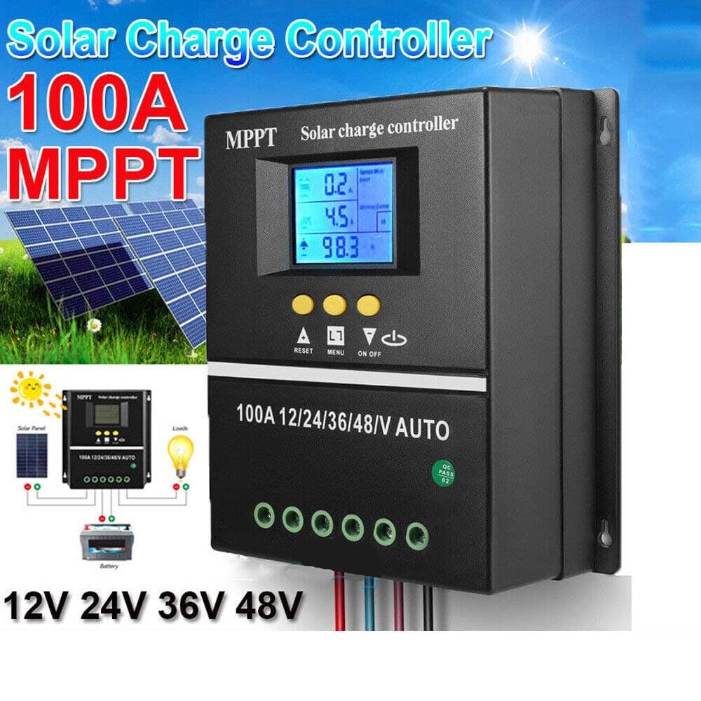 MPPT Carregamento Solar Controle 100A Duplo USB Inteligente Regulador Para Painel