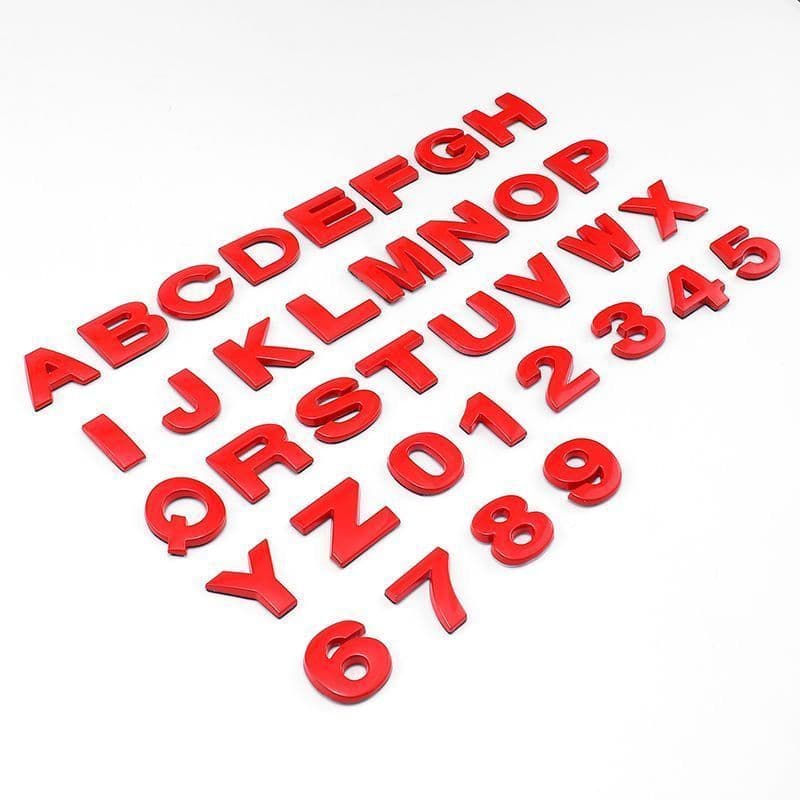 acessórios para carro Modificação Do Logotipo Carro Autocolantes De Cartas Em Inglês Palavras 3D estereoscópico DIY