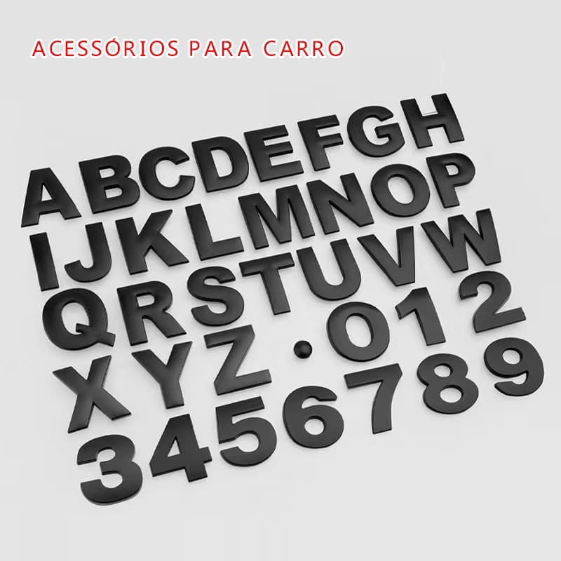 acessórios para carro Modificação Do Logotipo Carro Autocolantes De Cartas Em Inglês Palavras 3D estereoscópico DIY