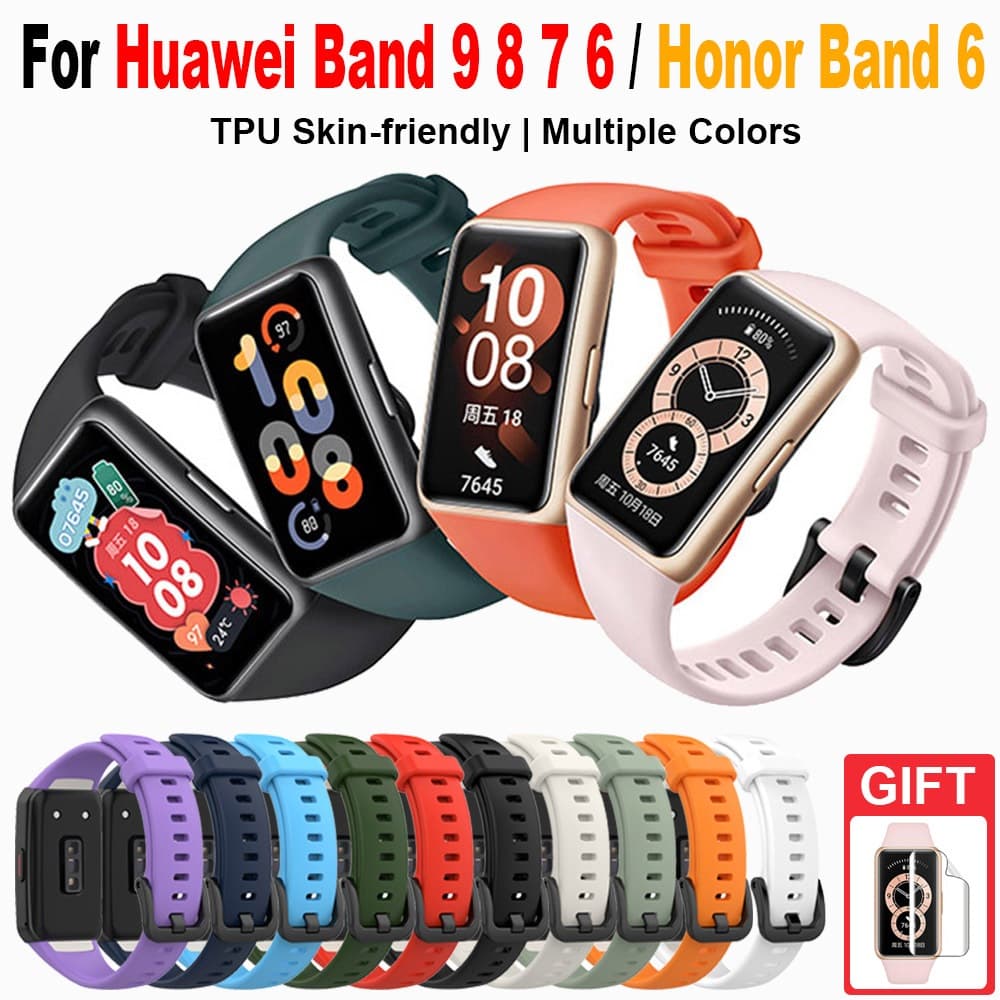 Pulseira De Substituição De Silicone Para Huawei Band 6 7 8 9 10 11 Pro / Honor Band 7 6