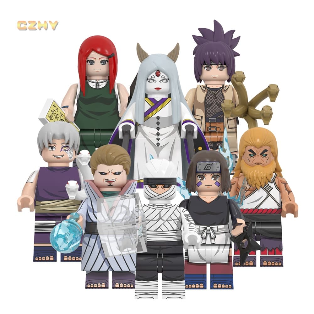 WM6154 Novo Anime Uzumaki Kushina Hozuki Gengetsu Yakushi Kabuto Tsuchikage Raikage Mini Blocos De Construção Kids Toys