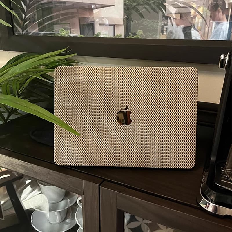 Champagne Woven Cover For Macbook Air M1 M2 M3 A2337 A3113 A2681 Pro 13 14inch A2338 A2442 with Keyboard cover