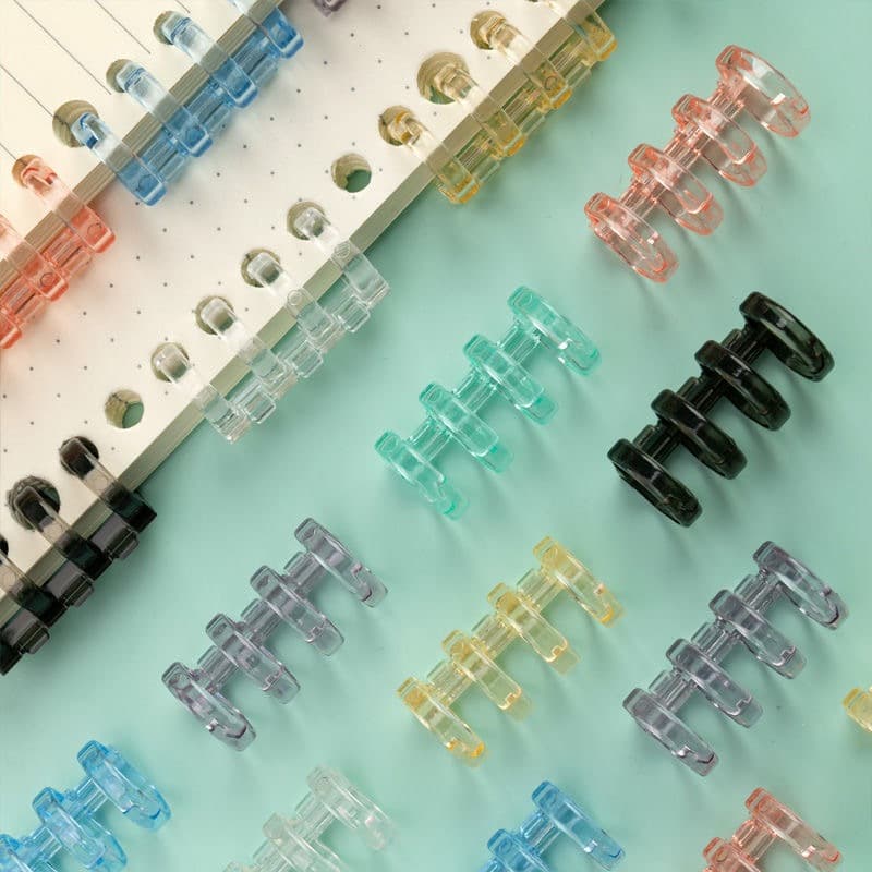 Clip de 4 furos colorido Segmentado de Plástico Encadernador de Plástico Criativo de Arquivo de Clip de Livro