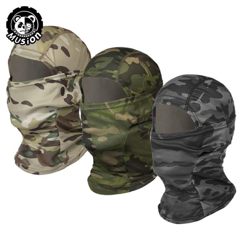Balaclava Conjunto De Três Peças De Capuz Para Bandana Camo Wind-Resistant