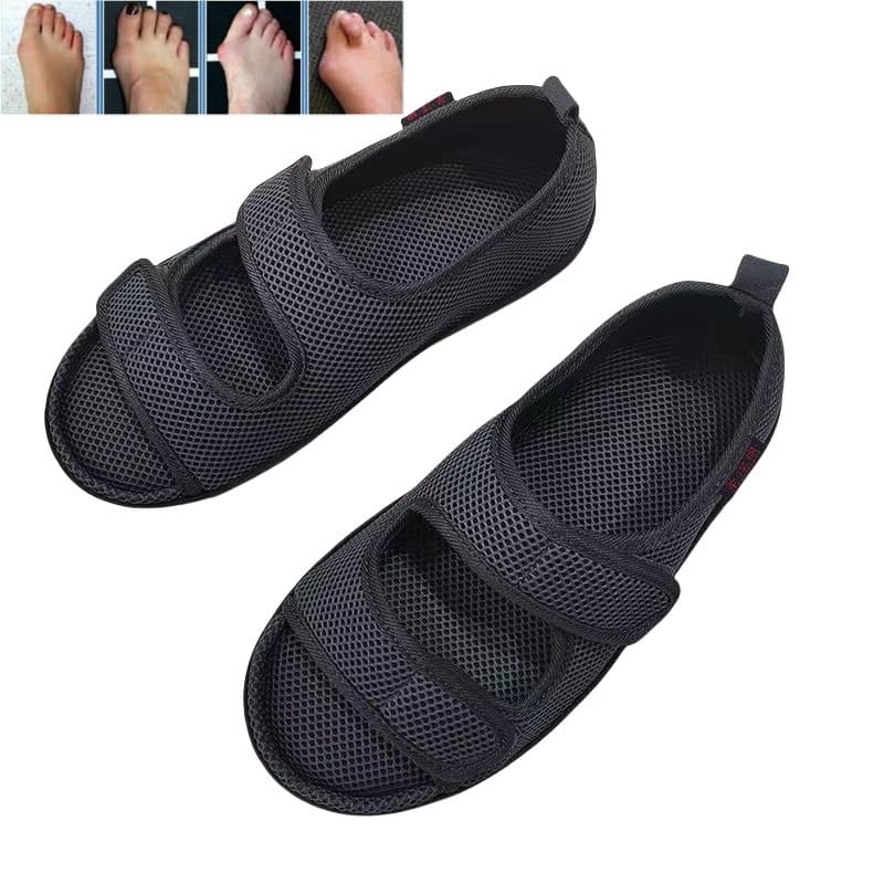 Sapatos De Verão Unisexo Para Pés Diabéticos De Malha Respirável , Sandálias Inchadas Por Punção De Feridos Homens Ou Mulheres
