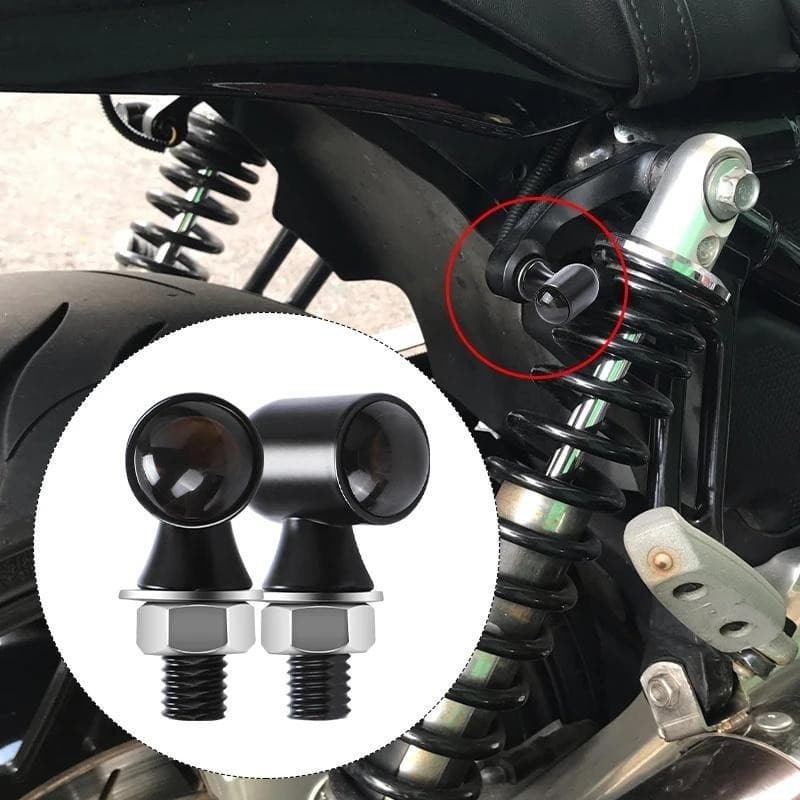 Marca Nova Mini Led De 8mm Luz De Sinalização De Giro De Motocicleta Intermitente Pisca-Amarela clignotant moto Para Cafe Racer Bobber Suzuki Yamaha