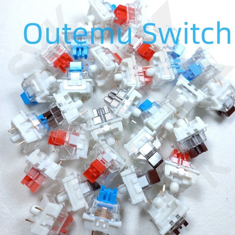 Outemu Switch Interruptor Linear De Prata Saidamu Marrom Branco Vermelho Azul À Prova De Poeira