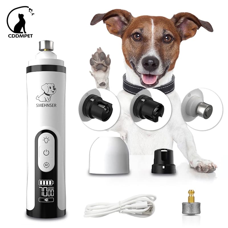 Pet Elétrico Moedor Polidor Cortador De Unhas Para Cães Cachorro Gato Animais Com Cabeça De Moagem