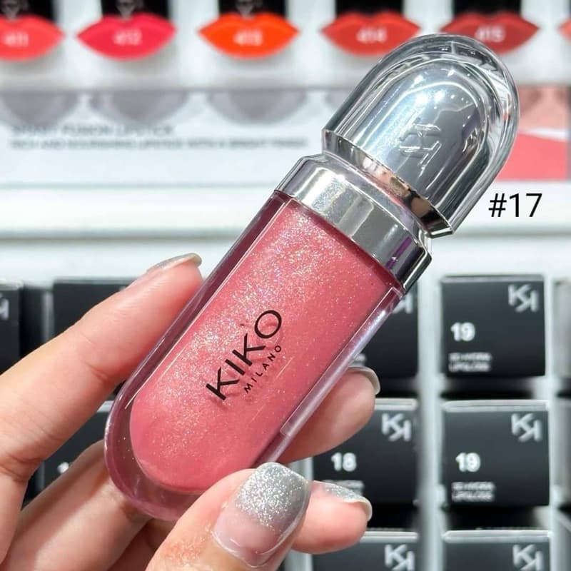 Kiko-3D Lip Glaze Water Gloss Batom De Mel Vidro Espelho Lábio Tedioso Com Cor Dos Lábios Brilhante Fino