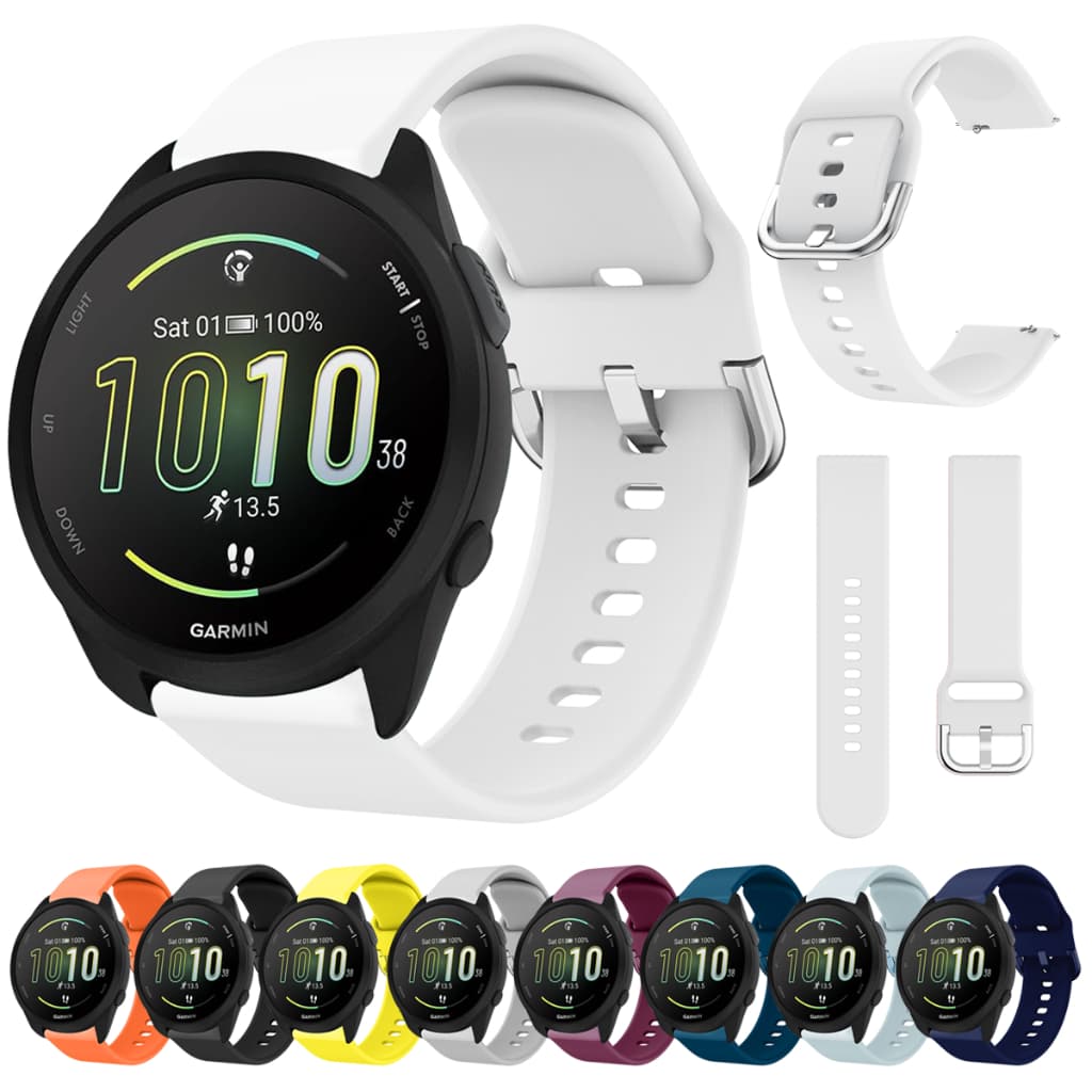 Para Garmin Forerunner 165 645 245M 158 55 Clássico Fivela De Metal Pulseira De Silicone Relógio De Substituição