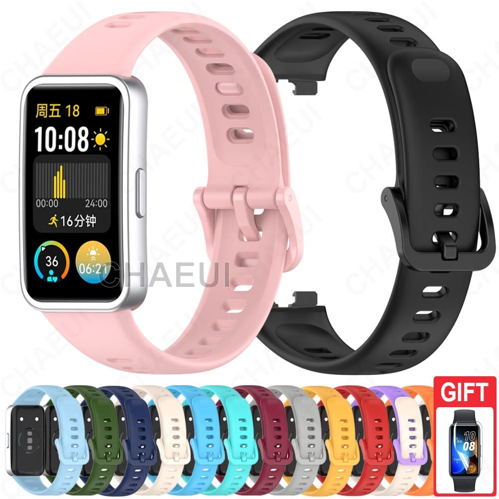Pulseira De Silicone De Substituição De Cor Pura Para Huawei Band 11 Pro 10 9 8