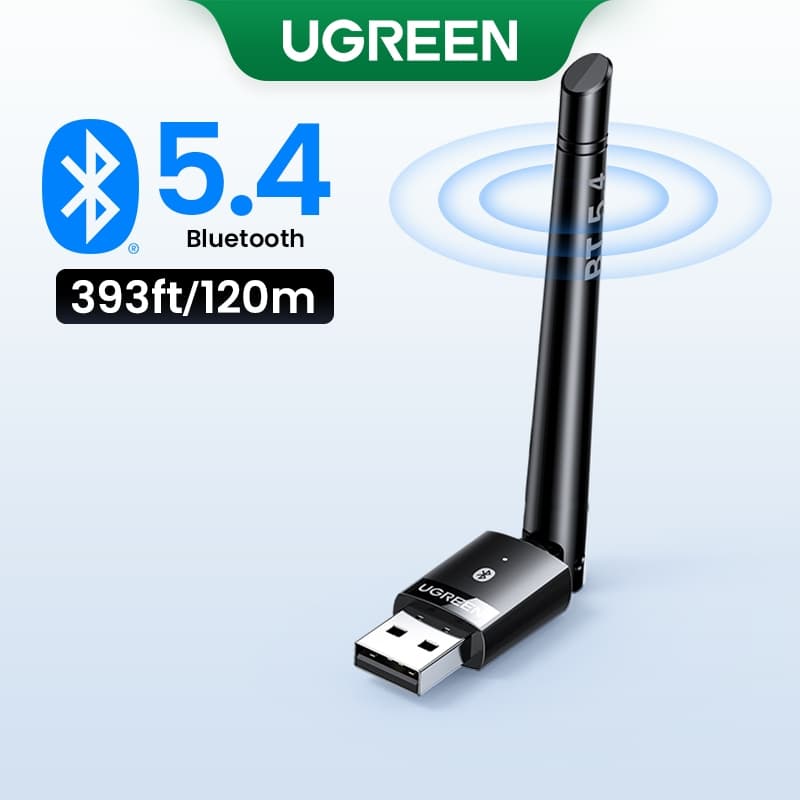 UGREN Antena adaptadora Bluetooth 5.3 para PC USB,compatível com teclado receptor transmissor sem fio System 11/10 100M