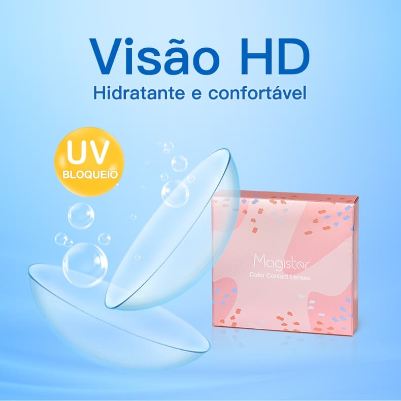 （-1.00~-10.00）Magister Lentes De Contato Grau semianual 14,0mm 1 Par 2 Peças lente gelatinosa Transparente Contatos