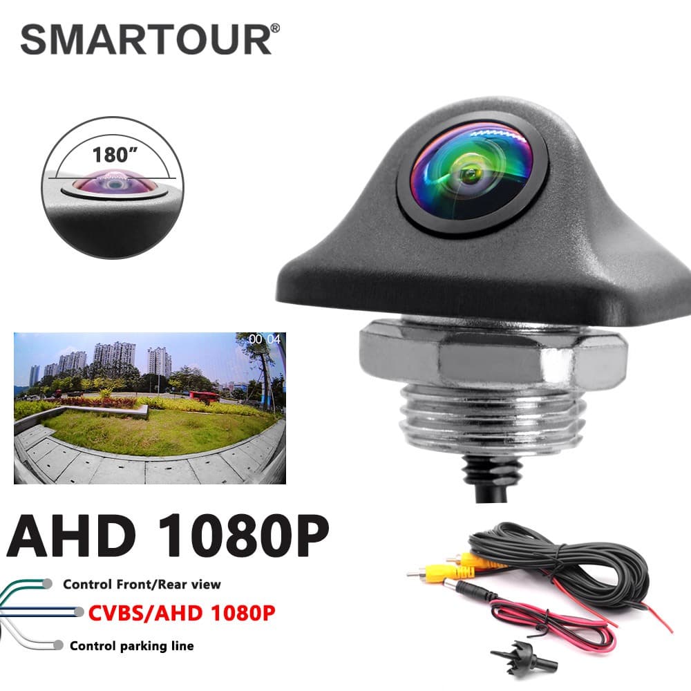 180 Graus 4K AHD1080p Visão Noturna À Prova D'água AHD CBVS CCD Câmera Inversa Vista Dianteira/Traseira Do Carro
