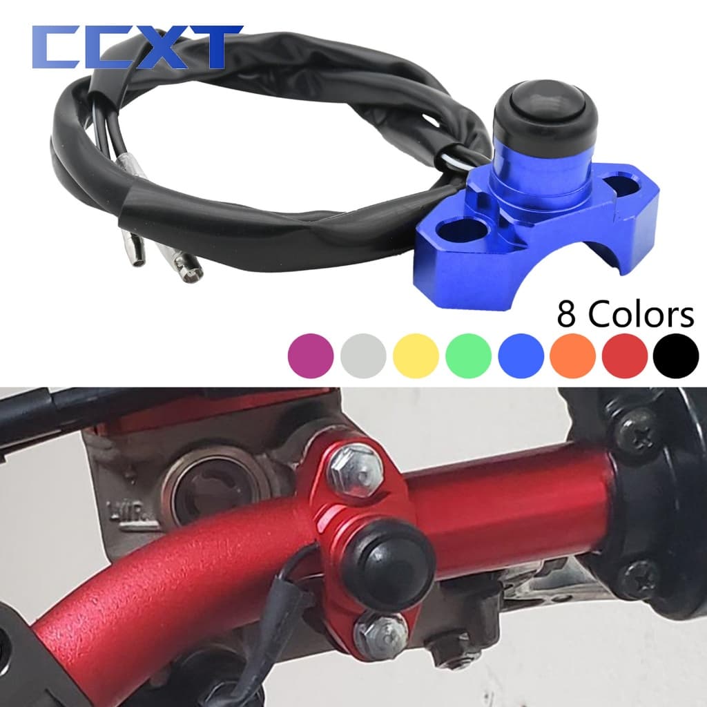 Motocicleta Dirt Bike Universal CNC Start Kill Switch Motor Liga/Desliga Botão
