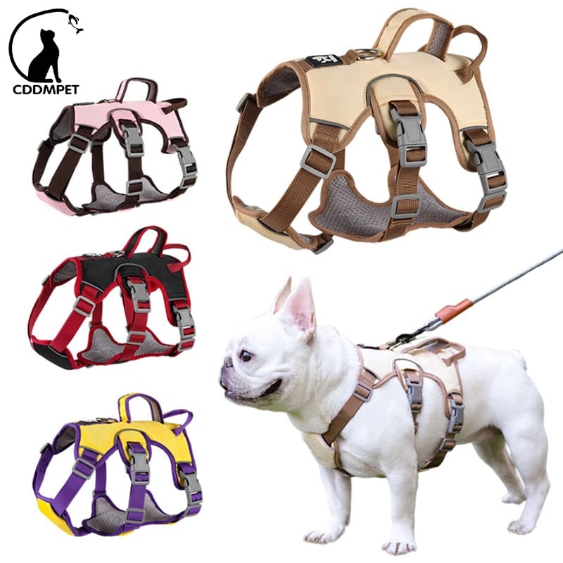 Colete Peitoral Coleira Cachorro Para Cães Pequenos E Grandes Segurança Refletivo Com Pega