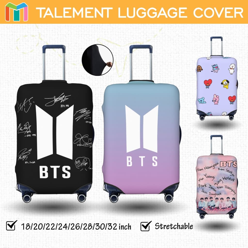 Capa para Mala de Viagem BTS Personalizada De Elasticidade Protetor de Mala de Viagem 10kg 23kg Adequado para Malas de 10-32 polegadas