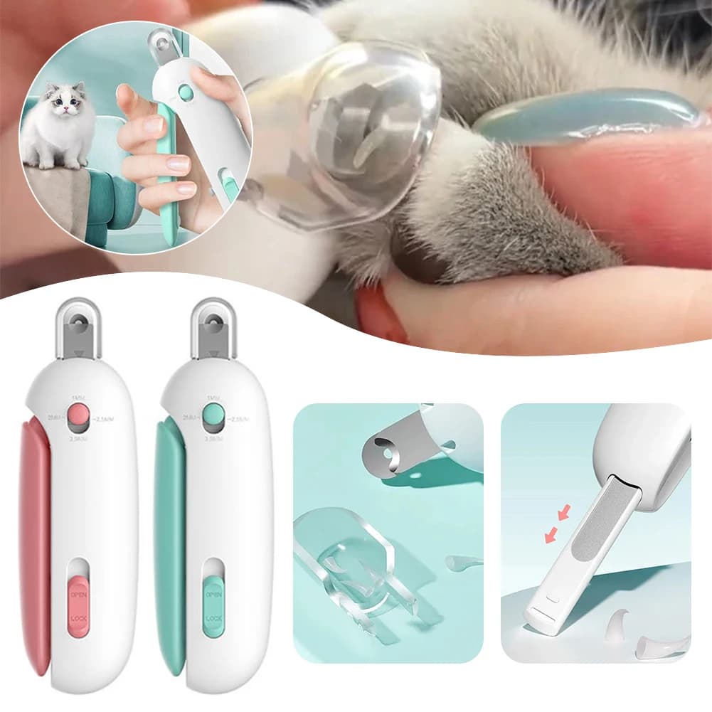 2 Em 1 Clipper De Unha De Gato Com Engrenagem Circular Ajustável Aparador De Garras Para Cães E Gatinhos Ferramentas De Beleza