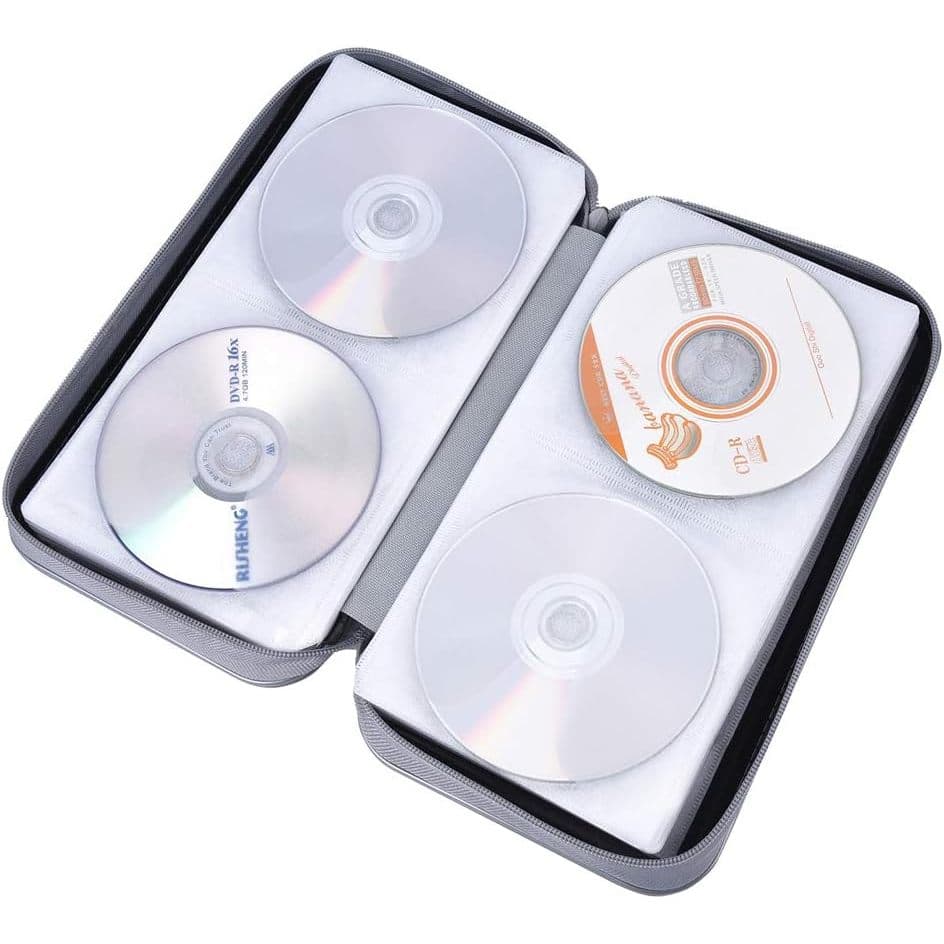 Porta-Carteiras Portátil De 80 Capacidades CD/DVD Organizador De Armazenamento De Plástico Rígido De Proteção Para Viagens De Carro