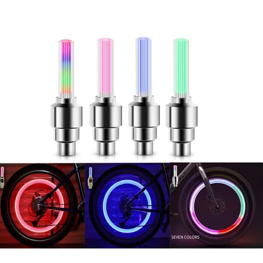 4PCS Bicicleta Luzes LED De Pneus Tampa Da Válvula Lanterna Para Motocicletas Acessórios De Leve