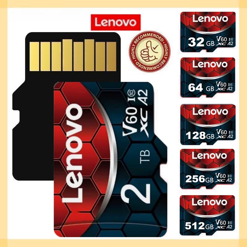 Lenovo Alta Velocidade 2TB 1TB 512GB 256GB 128GB Micro SD SDHC Cartão 10 UHS-1 TF De Memória + Leitor De