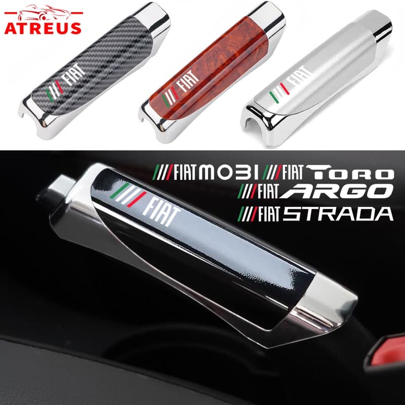 Fiat Proteção Do Freio De Mão Carro E Manga De Decoração Capa Do Freio De Mão Da Com Padrão De Fibra De Carbono Para Fiat Strada Argo Mobi Toro Fastback Pulse Cronos Scudo 500 Titano Palio Idea Uno Punto