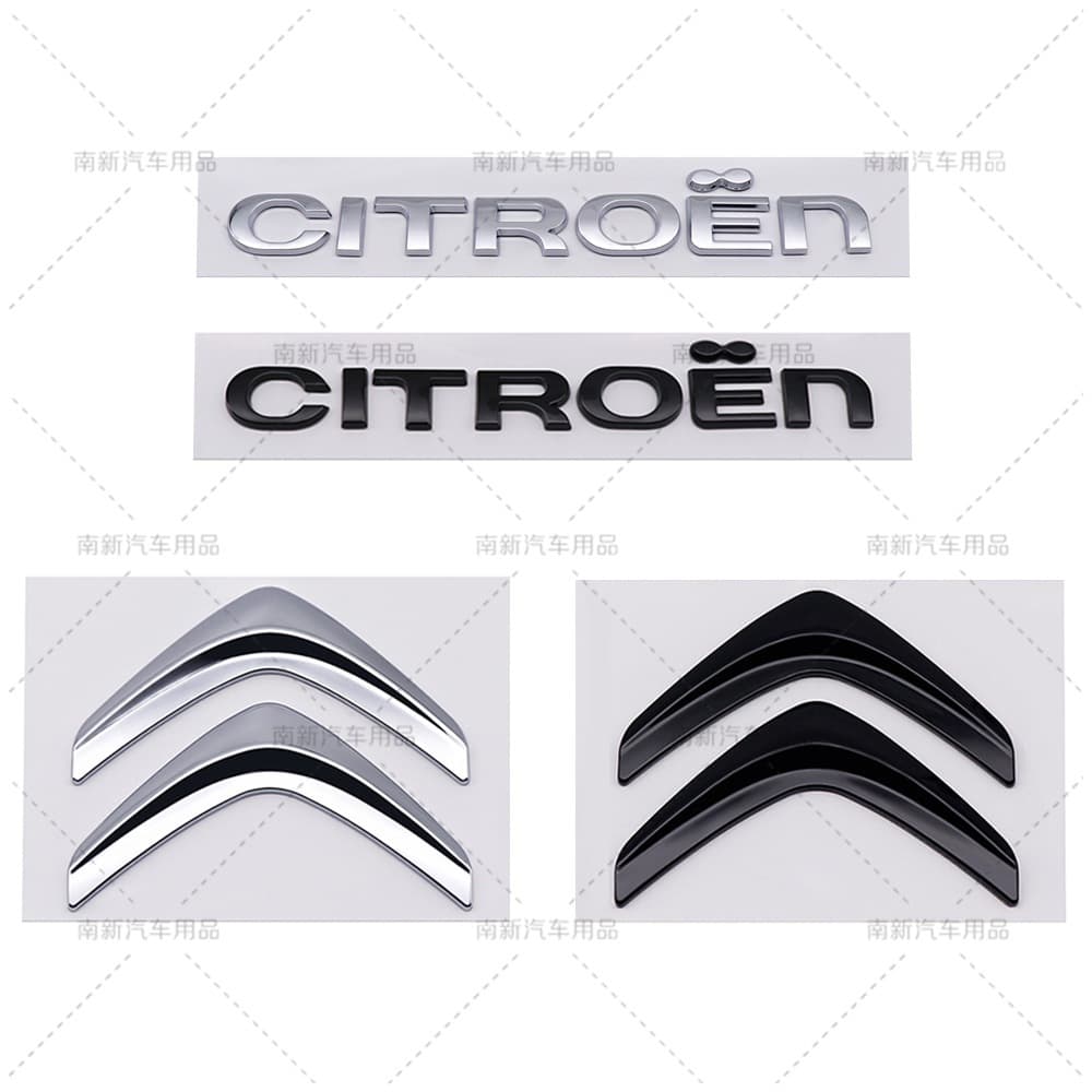 Fender Adesivos 3D ABS Para Carros Citroen Emblema Decalques C1 C2 C3 C4 C4L C5 C6 C8 C-ELYSEE Crosser Carro Dianteiro Carroçaria Tronco Traseiro Crachá Pára-Lamas Decoração Lateral
