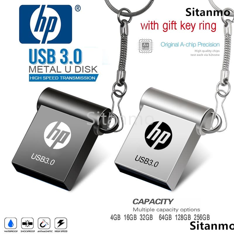 Pendrive USB 3.0 2TB Metal 4GB 8GB 16GB 32GB 128GB Memória De Disco Flash De Alta Velocidade