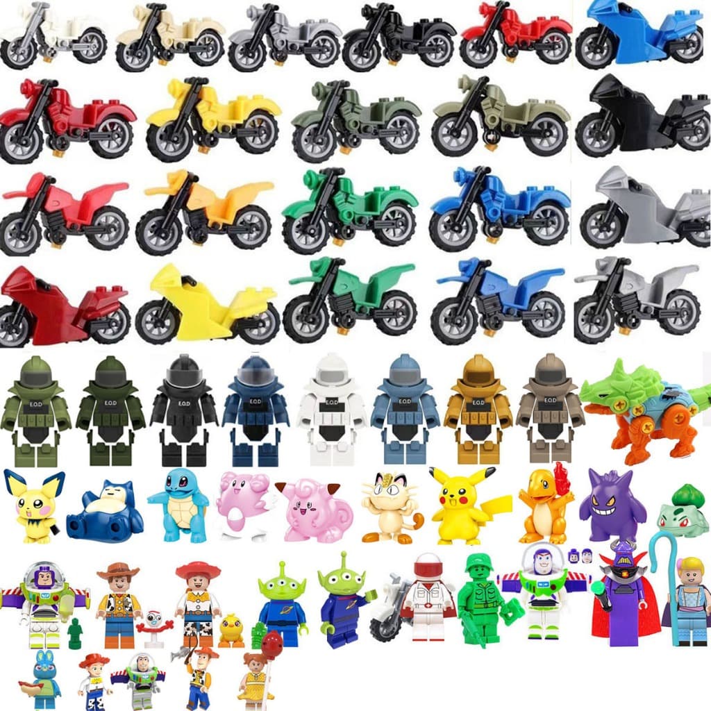 Presentes Para Crianças Pequenas Partículas Montadas Blocos De Construção Brinquedos Motocicletas Figuras Carro