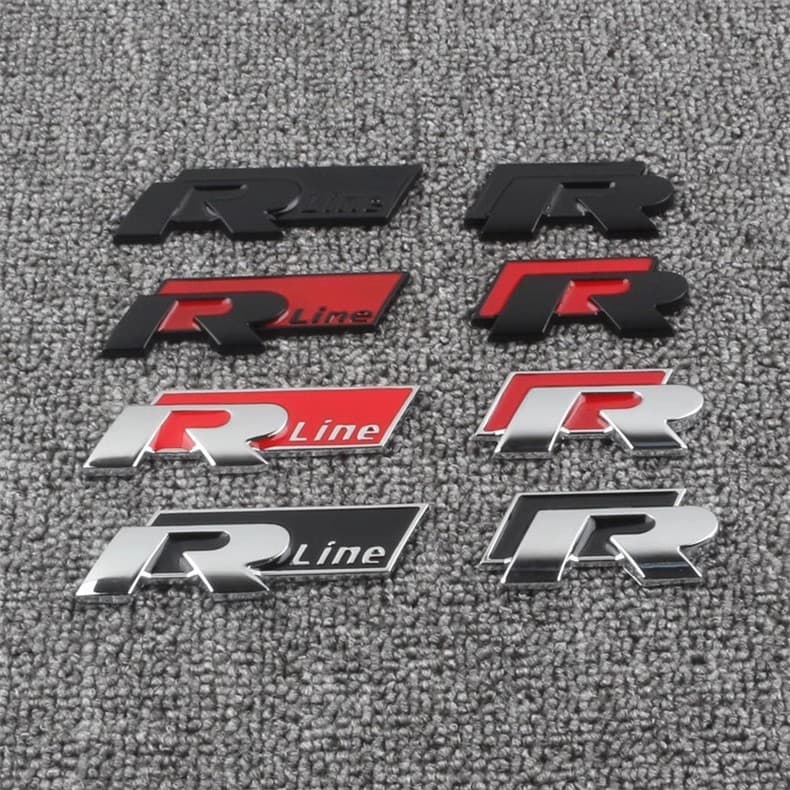 Adequado para volkswagen Golf CC scooter Magotan Sagitar POLO Metal modificado R logotipo do carro adesivo rline cauda l