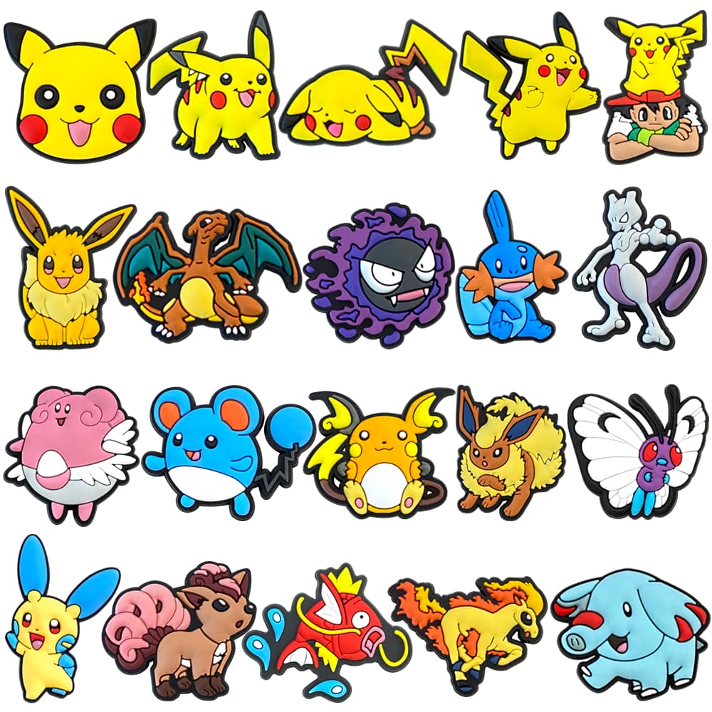 MEIDJ Encantos De Sapato 20 Japão Anime Pattern Decoração Acessórios de PVC com botão