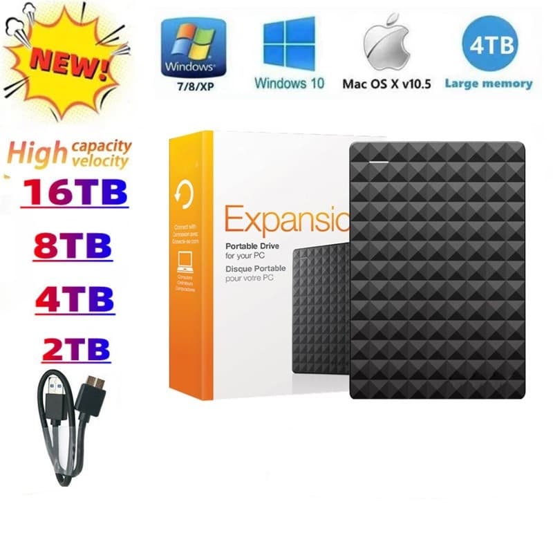 Seagate Hd Externo 1TB-16TB Expansão USB 3.0 Disco Rígido De Alta Qualidade