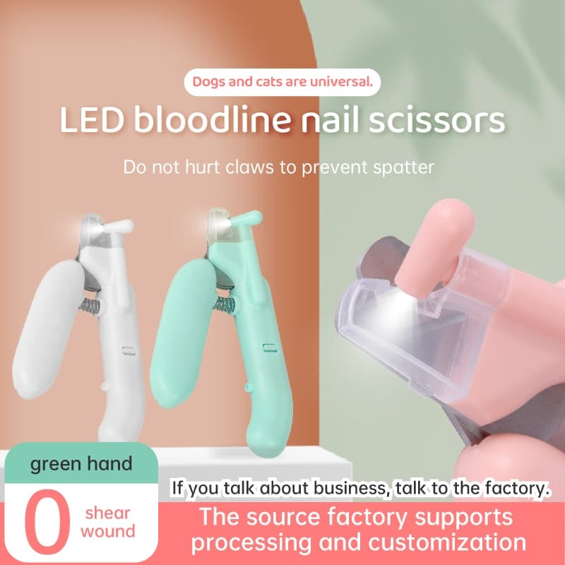 Ledy LED Cortador De Unhas Para Animais De Estimação Cães E Gatos Ferramenta Profissional De Limpeza Com Luz De Seguranç