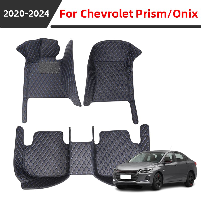 Tapetes De Carro Para Chevrolet Prism Onix 2020 2021 2022 2023 2024 São Feitos De Couro Impermeável , Antideslizante E Resistentes Ao Desgaste , Projetados Sob Medida Um Ajuste Perfeito .